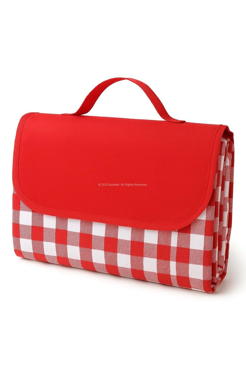 Busstier Piknik Örtüsü 205×160 cm, Su Geçirmez Kareli Tasarım, Kolay Temizlenebilir, Katlanabilir Portatif, Geniş Piknik ve Kamp Matı, Hafif Taşınabilir Stil