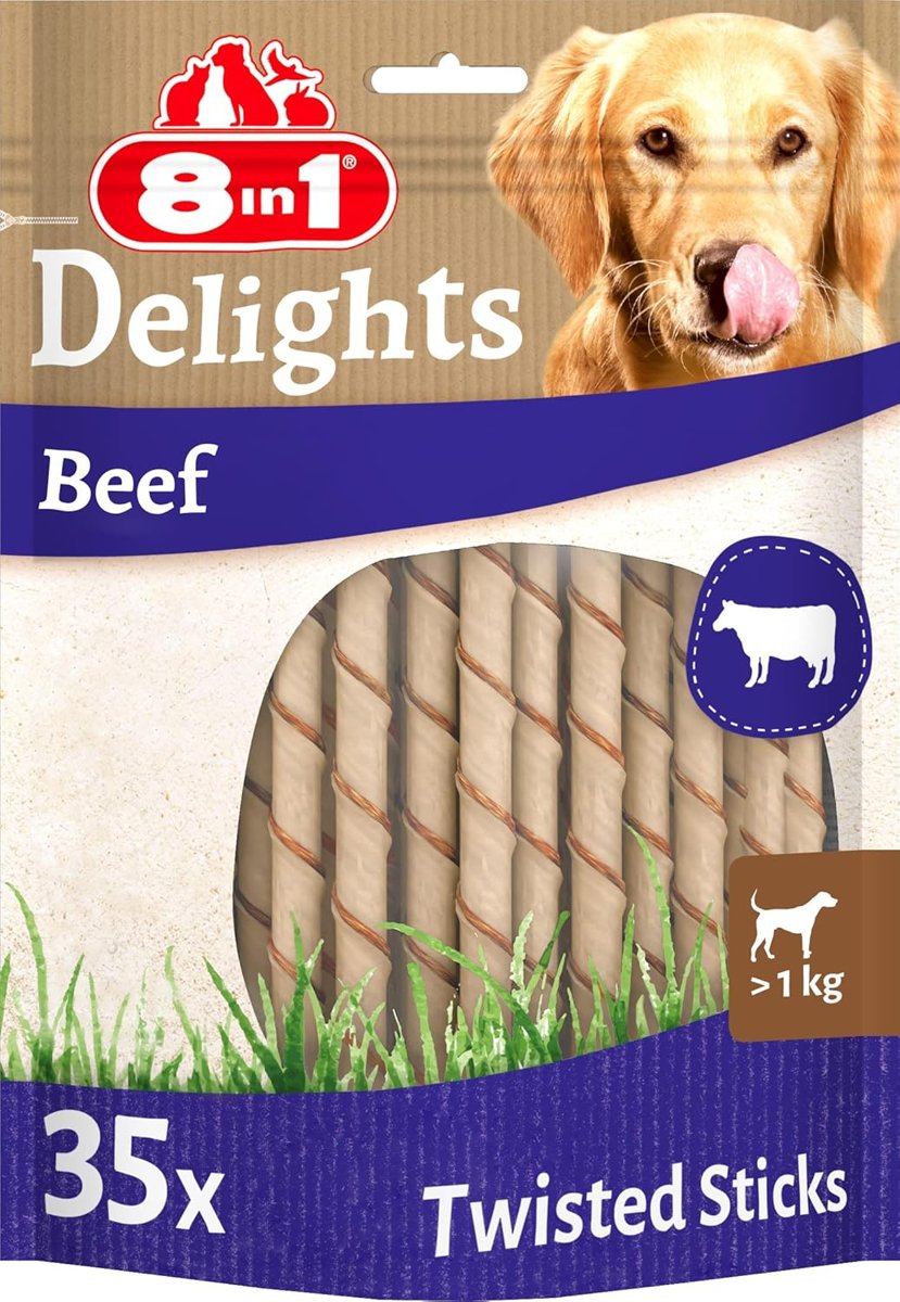 8in1 Delights Köpekler Için Biftekli Ödül Çubuğu 35 adet 190 gr