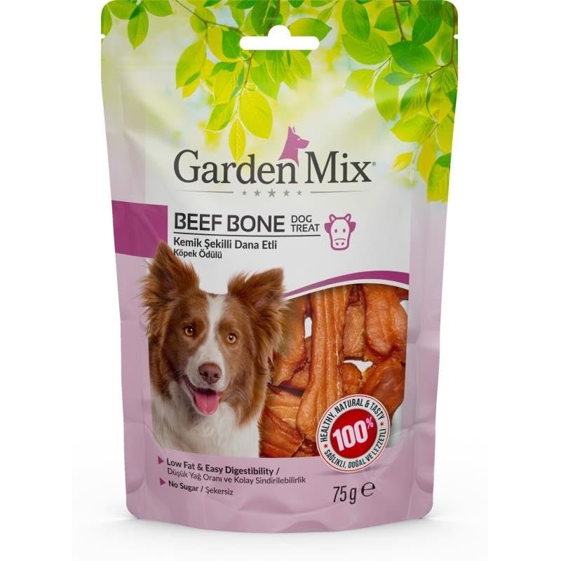 Garden Mix Kemik Şekilli Dana Etli Köpek Ödülü 75 75 Gr