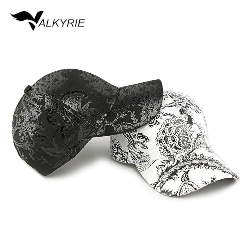 Valkyrie Kadın Siyah Beyaz Desenli Ayarlanabilir Şapka Baseball Cap Günlük Spor Şapka