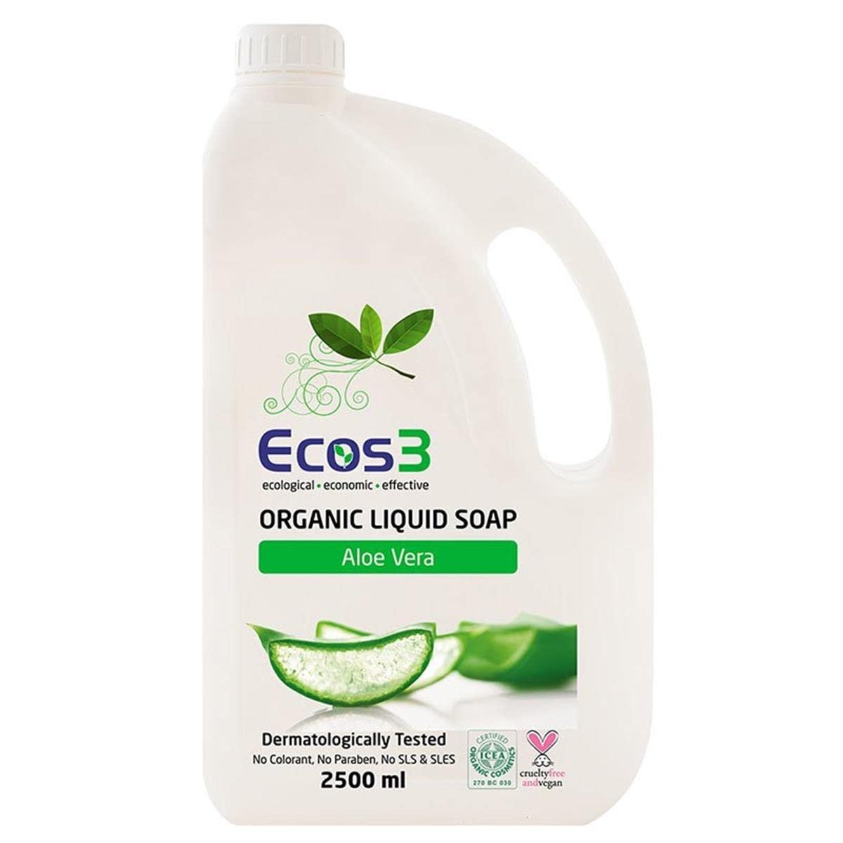 Ecos3 Organik Aloe Vera Özlü Parabensiz Sıvı Sabun (1 x 2500 mL)