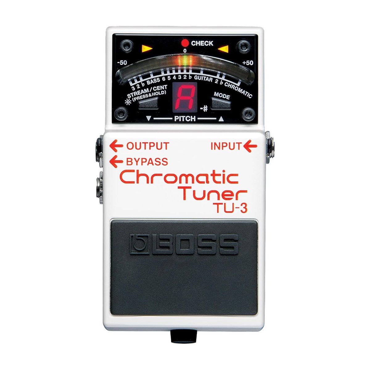 BOSS TU-3 akort cihazı pedal, beyaz