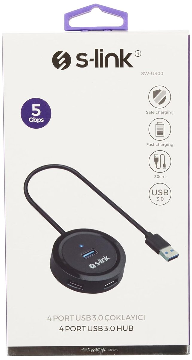S-link SW-U300 4 Port Usb 3.0 Gri Usb Hub