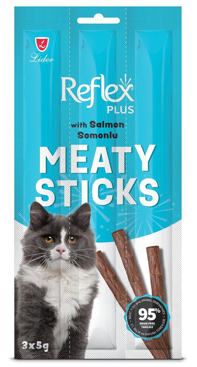 Reflex Plus Yetişkin Kedi Çubuk Ödül Maması Somonlu 15 Gr