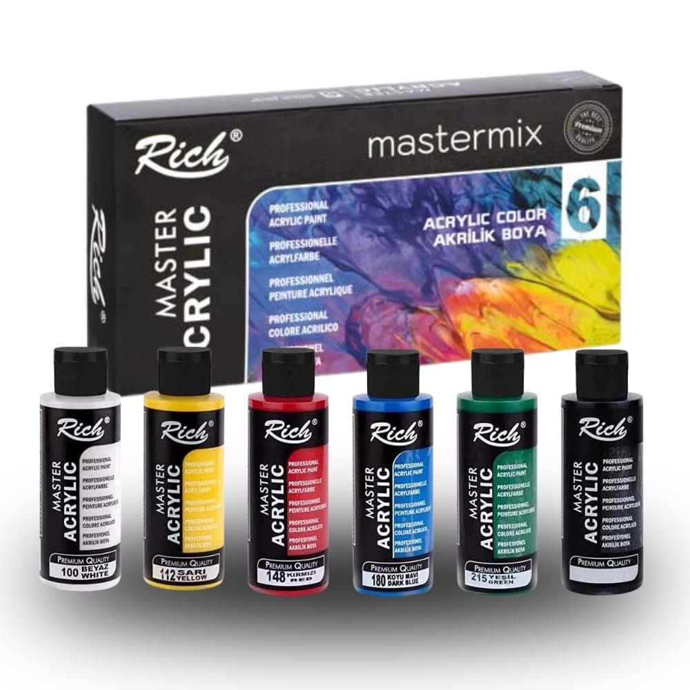 Rich Mastermix Profesyonel Akrilik Boya 60cc 6 Ren