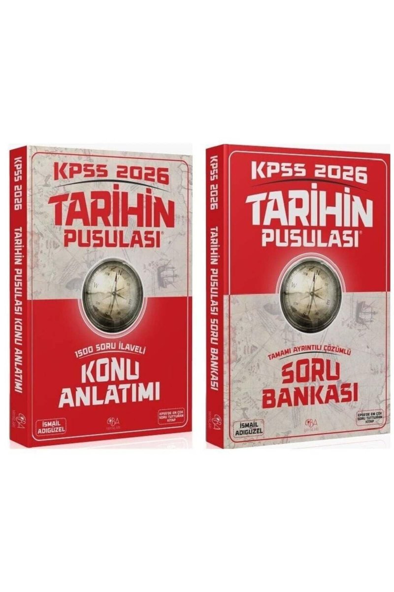 CBA Yayınları 2026 KPSS Tarihin Pusulası Konu Anlatımı + Soru Bankası 2 li Set - İsmail Adıgüzel CBA
