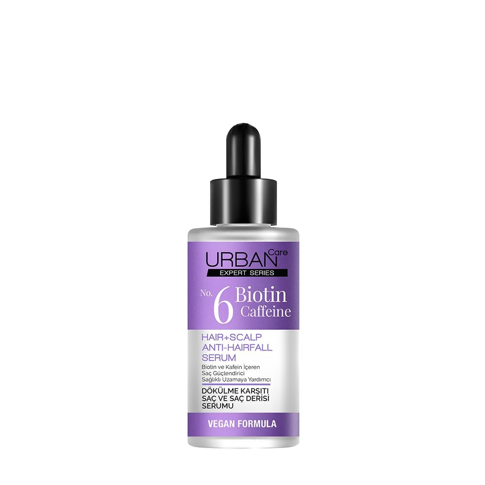 Urban Care Expert No.6 Biotin Caffeine Dökülme Karşıtı Saç Bakım Serumu, 50 Mililitre, Vegan