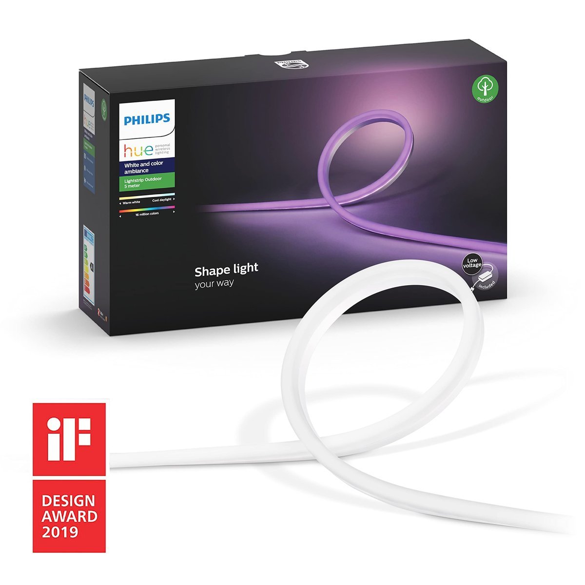 Philips Hue Outdoor Renkli Akıllı Led Şerit, 5 metre aydınlatma - 25.000 Saat Ampul Kullanım Ömrü