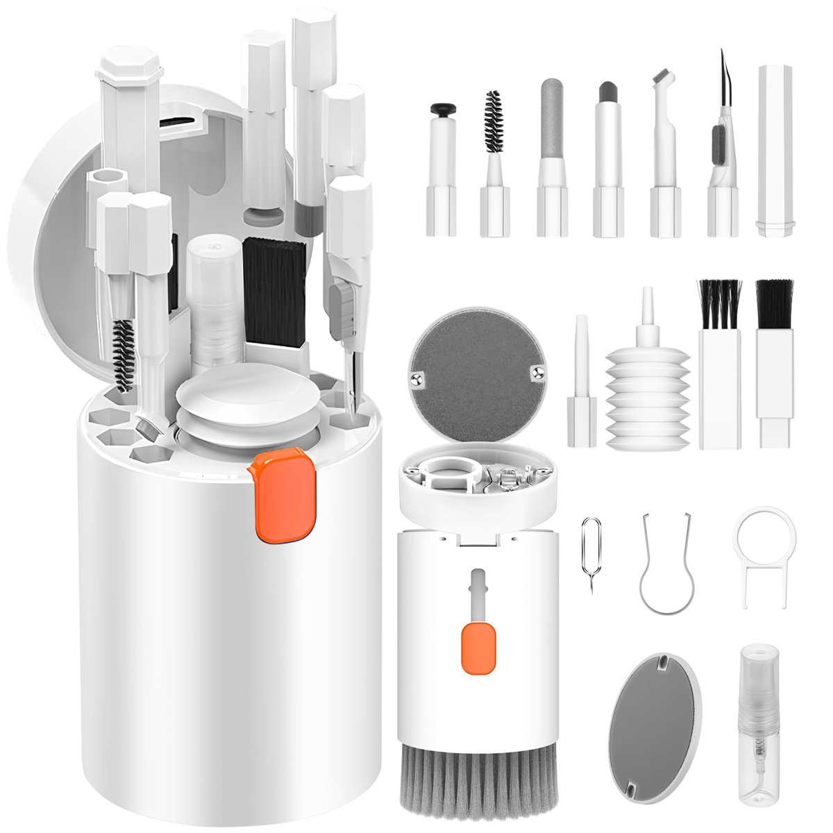 VICHYIE 20'si 1 Arada Klavye ve Kulaklık Temizleme Seti - AirPods 1/2/3/Pro, PC, Dizüstü Bilgisayar, Cep Telefonu, Kamera İçin Aksesuar