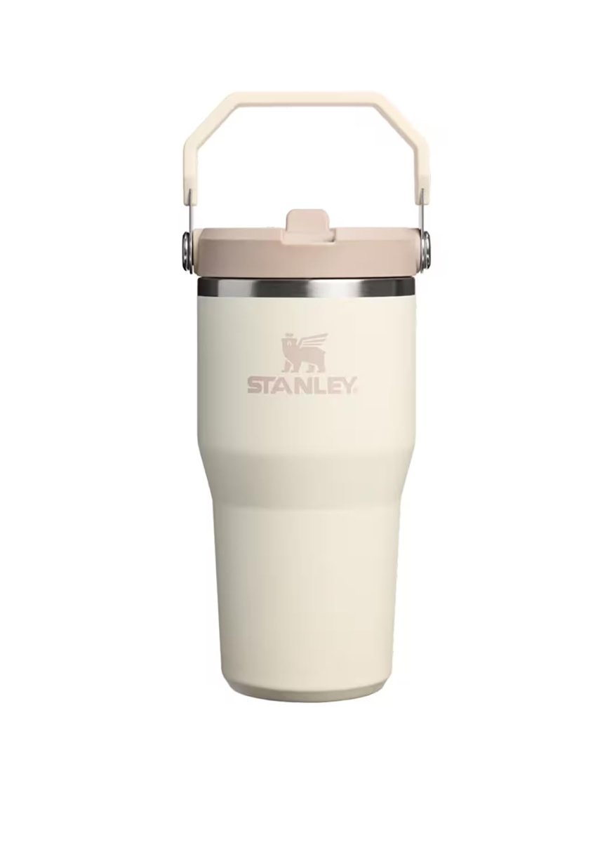 Stanley The IceFlow Flip Straw Pipetli Termos Bardak 0.59 LT Matara Bej, 10-13425-0119