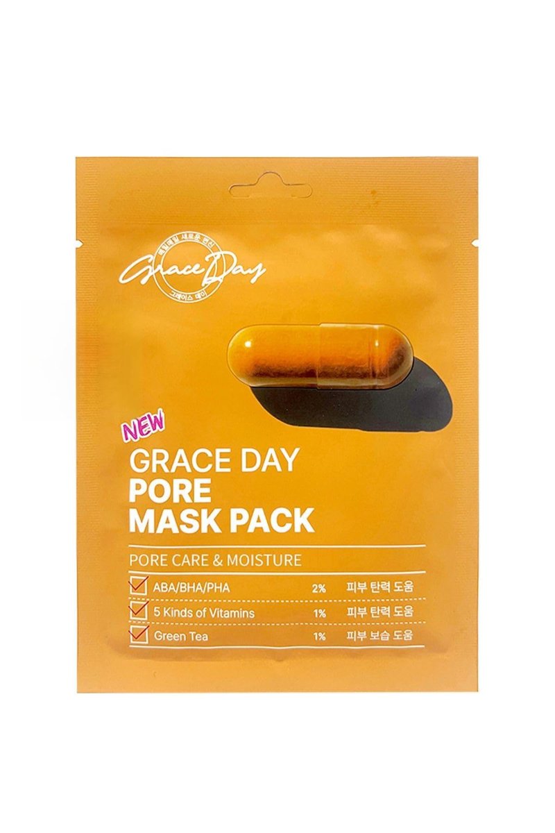Grace Day Gözenek Bakımı İçin Vitamin ve AHA BHA PHA İçeren Kağıt Maske Grace Day Pore Mask Pack