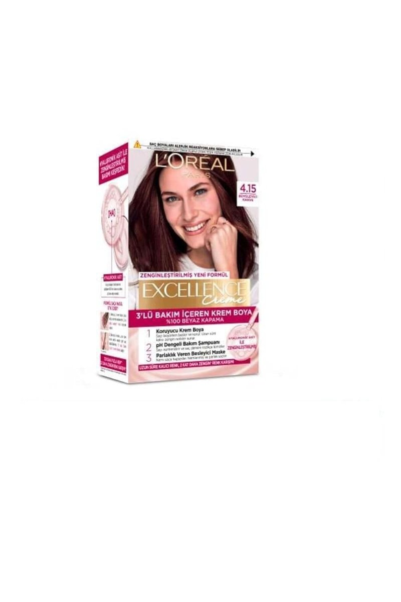 L'Oreal Paris L'Oreal Paris Excellence Creme 4.15 Büyüleyici Kahve Saç Boyası