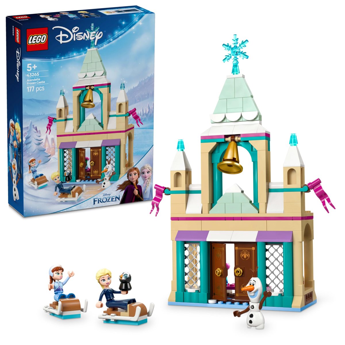 LEGO ǀ Disney Frozen Arendelle Karlar Ülkesi Şatosu 43265-5 Yaş ve Üzeri Çocuklar için Mini Elsa Beb