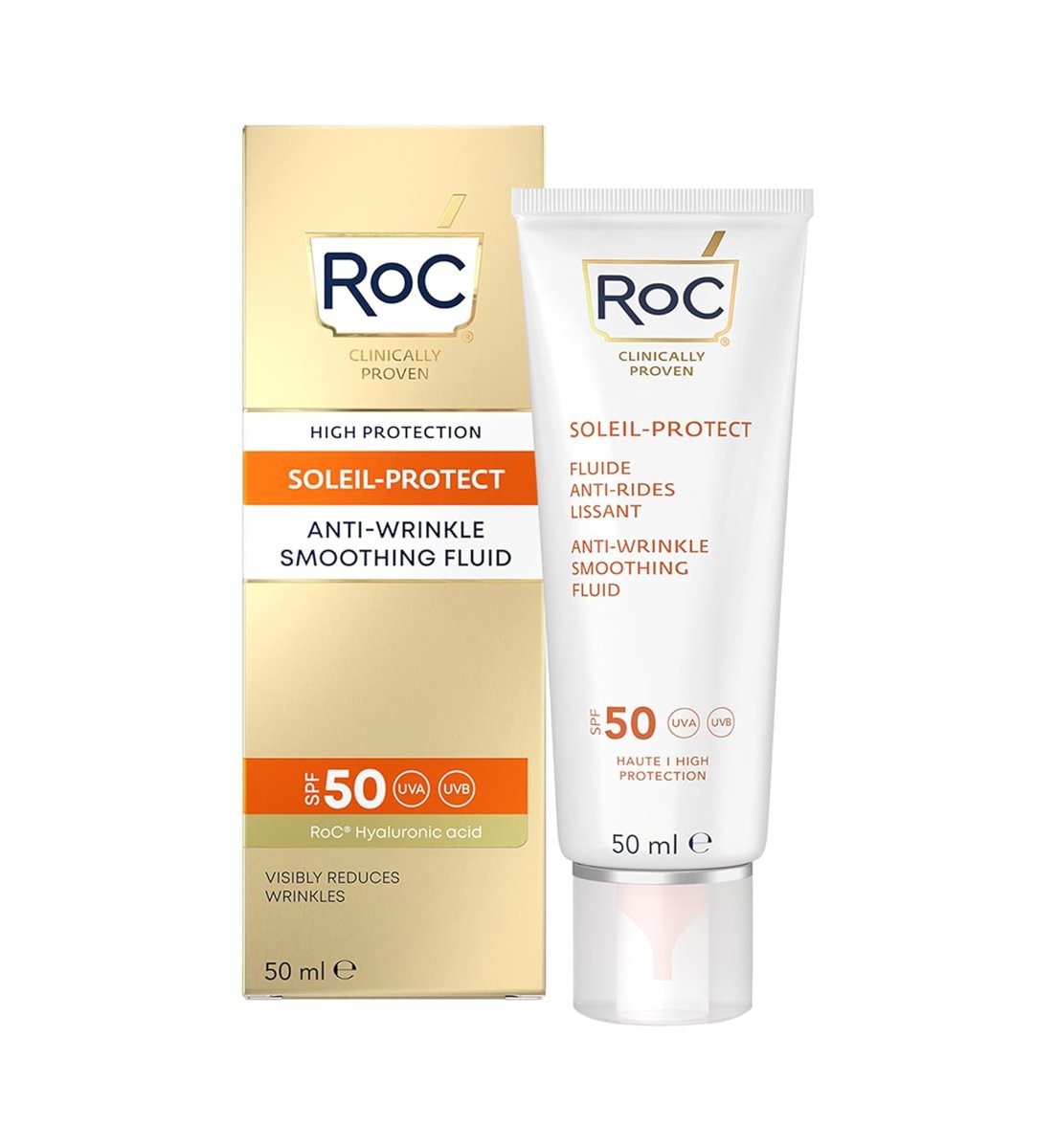 RoC Soleil-Protect Kırışıklık Karşıtı Likit Yüz Güneş Kremi Spf50 50 Ml