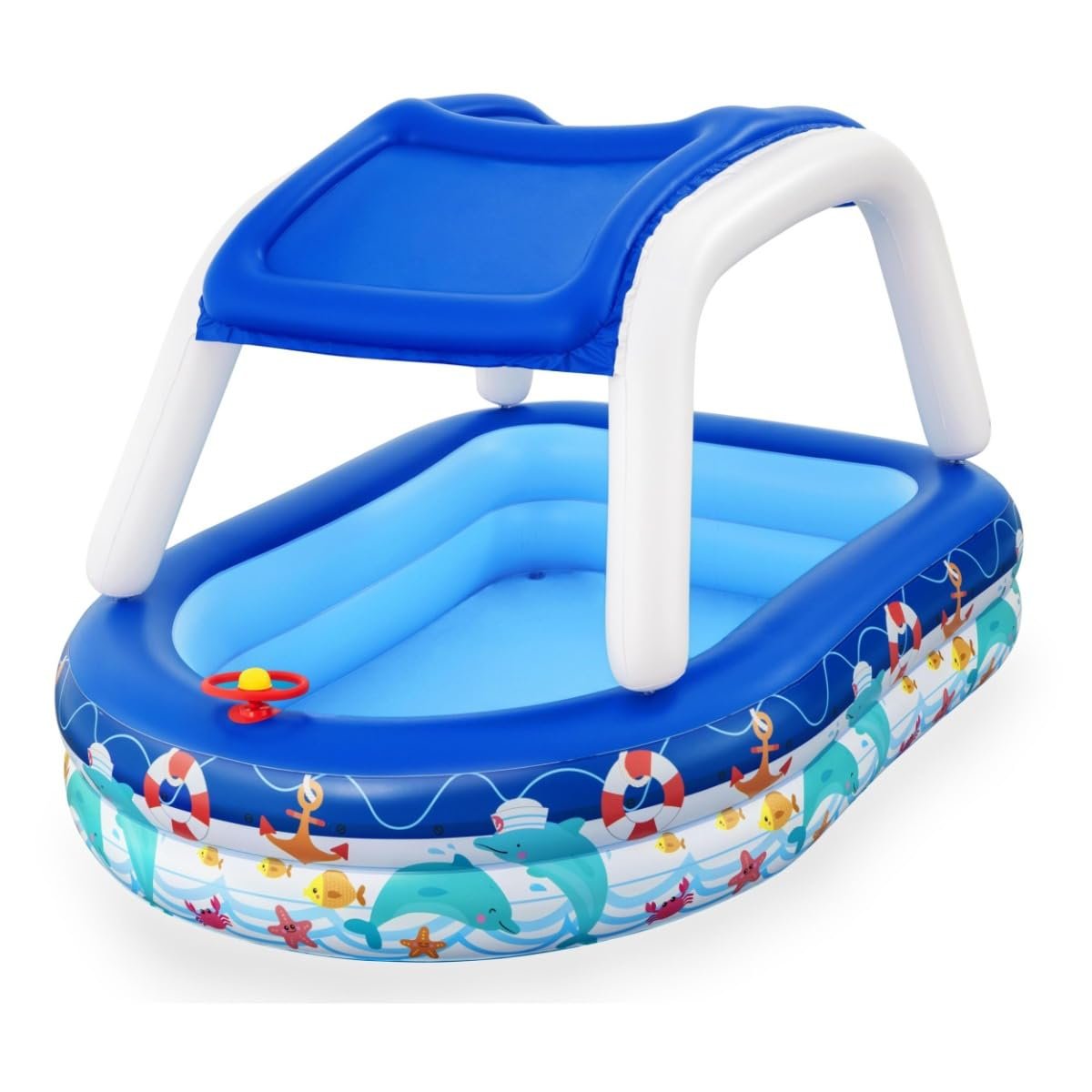 Bestway 7' x 61" x 52"/2.13m x 1.55m x 1.32m Sea Captain Family Pool