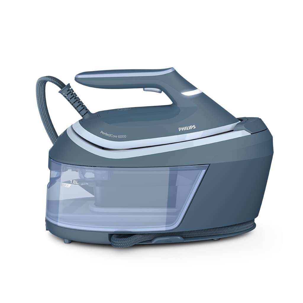 Philips PerfectCare 6000 Serisi Buhar Kazanlı Ütü, Güçlü Buhar, Yanma Garantisi Yok, Kompakt Tasarım, 1,8L Çıkarılabilir Su Haznesi, SteamGlide Advanced Taban (PSG6042/20)