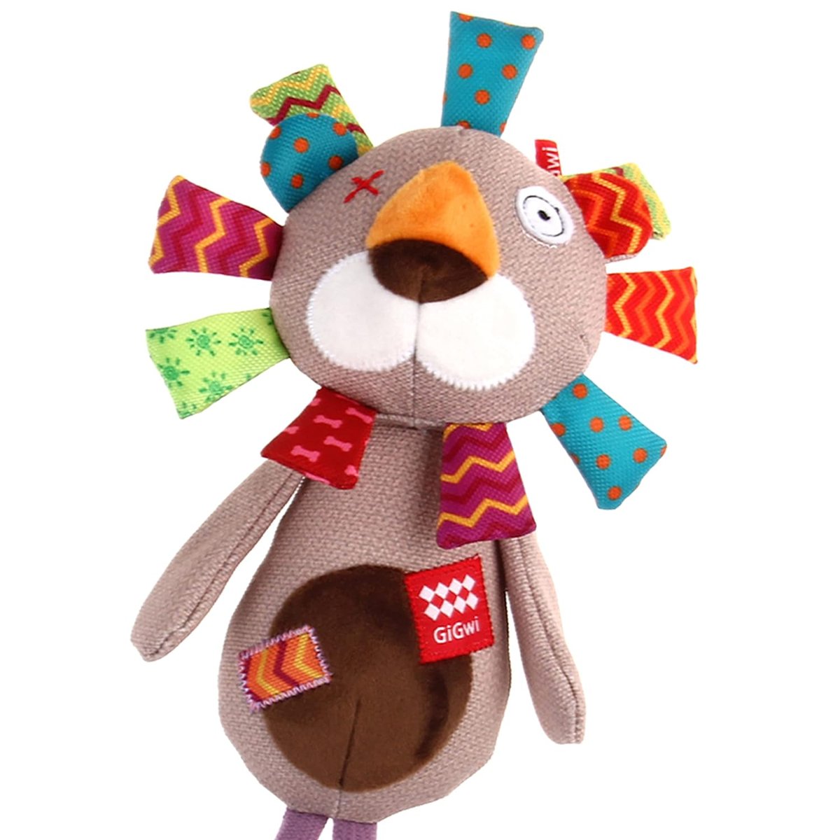 GiGwi 6196 Plush Friendz Öten Aslan Diş Kaşıyıcılı Köpek Oyuncağı
