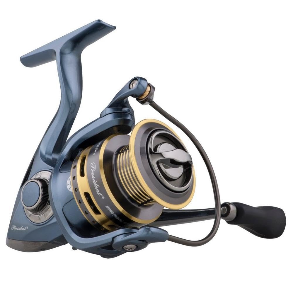 Pflueger Başkan İplik Makarası, Boyut 40 Balıkçılık Makarası, Sağ/Sol Kolu Konumu, Grafit Gövde ve Rotor, Korozyona Dayanıklı, Alüminyum Makara, Ön Sürükleme Sistemi