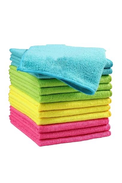 Wilma Secret Mikrofiber Temizlik Bezi 24 Adet 30x30 Çok Amaçlı İz Bırakmaz - Renkli Oto, Mutfak ve Bulaşık Kurulama Bezi (24'lü Paket)
