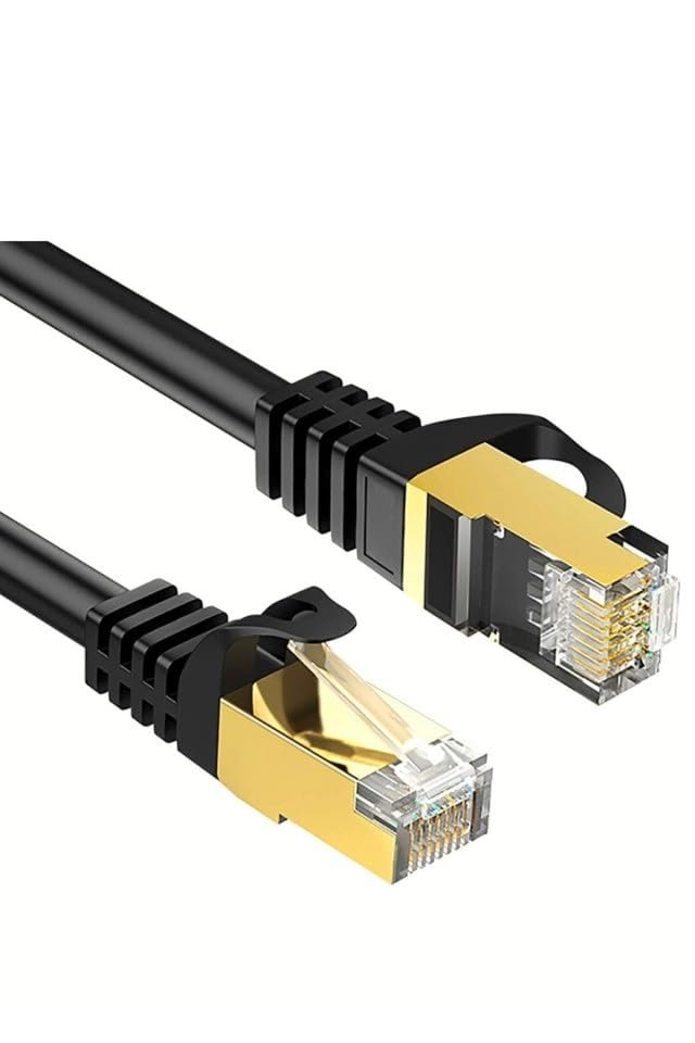 Cat7 Lan Internet Data Modem Kablosu (Cat 7 Ethernet Modem Rj45 Uçlu Jacklı Network Adsl) (3 METRE)