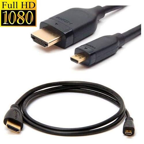 PrimeX PX-1121 Micro HDMI to HDMI Kablo, 1.5 Metre 1080P Full HD Hdmi Görüntü ve Ses Aktarım Kablosu, Micro Hdmi Type-D Kamera Tablet Mini Laptop Raspberry Pi TV Monitör Projeksiyon Bağlantı Kablosu