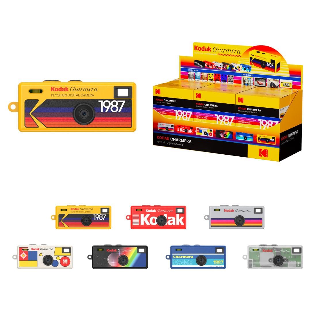 KODAK CHARMERA Anahtarlık Dijital Fotoğraf Makinesi Sürpriz Kutu Tekli Kutu (1 Adet) Mini Kamera, Dijital Kamera,Video Kayıt,Çanta Süsü,1.6MP, Mikro SD Kart Yuvası,Yeni Başlayanlar,Gençler ve İçin