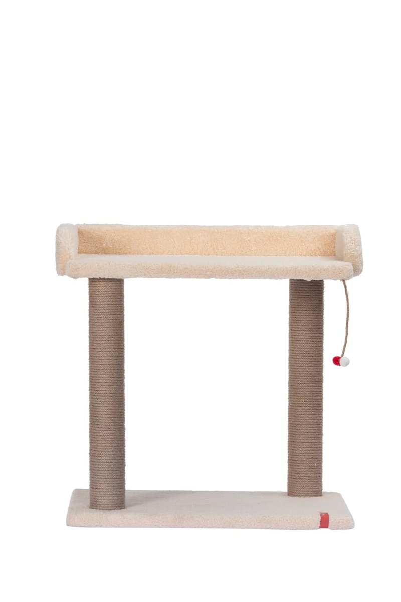 PUGALO Platform Oturaklı MELODY Model Kedi Tırmalaması (Krem)