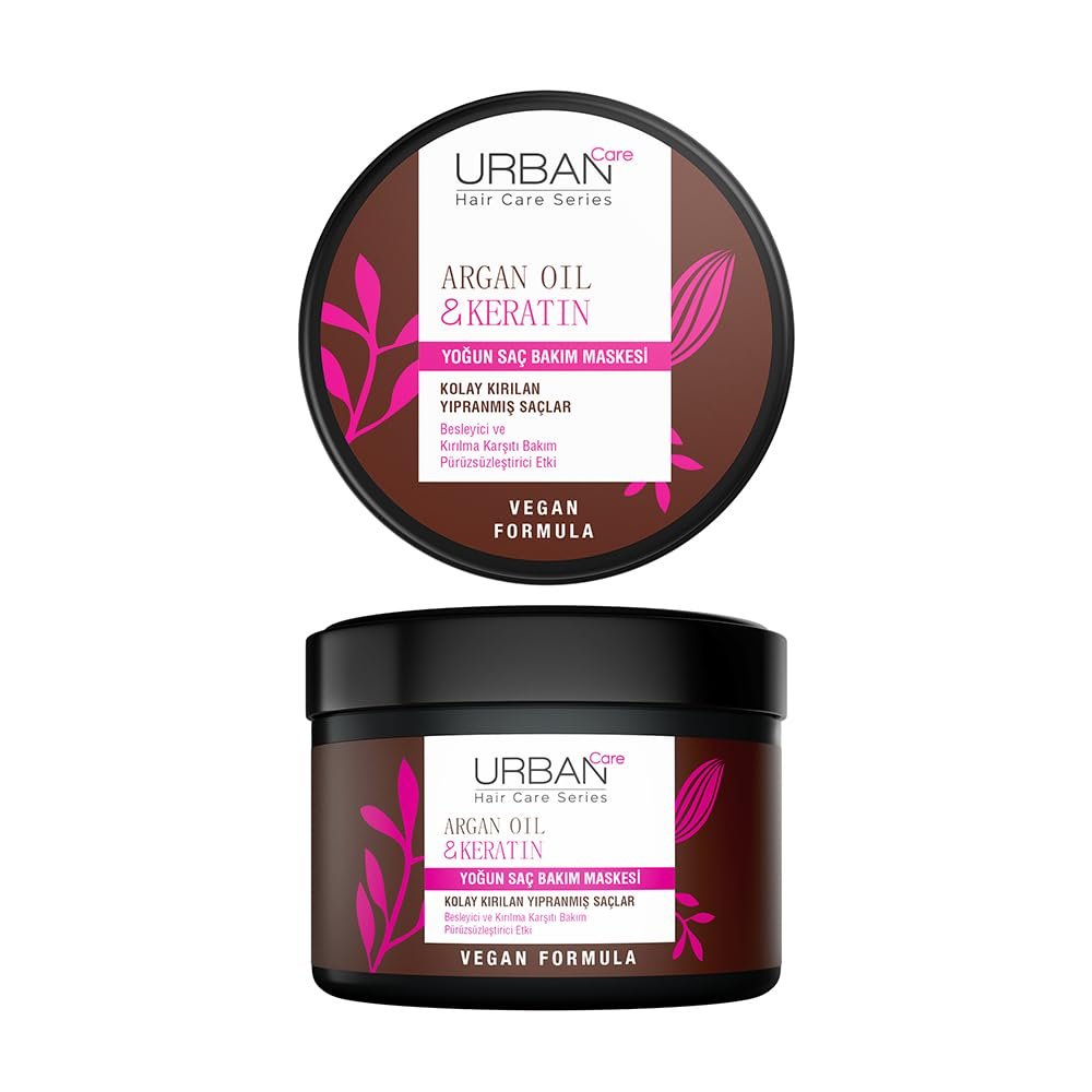 URBAN Care Argan Yağı  Keratin Kolay Kırılan Saçlara Özel Yoğun Saç Bakım Maskesi 230 ml- Vegan