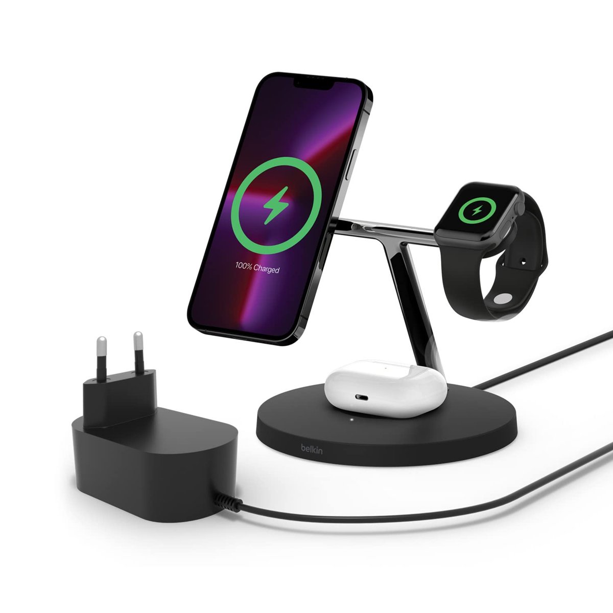 Belkin Şarj İstasyonu 3-en-1 noir