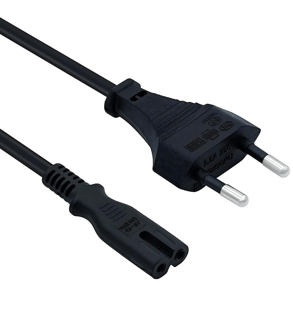 Polotech PS3 / PS4 / PS5 / XBox Series S-X Uyumlu Güç Kablosu 1.5 Metre 2Pin Güç Kablosu Projeksiyon