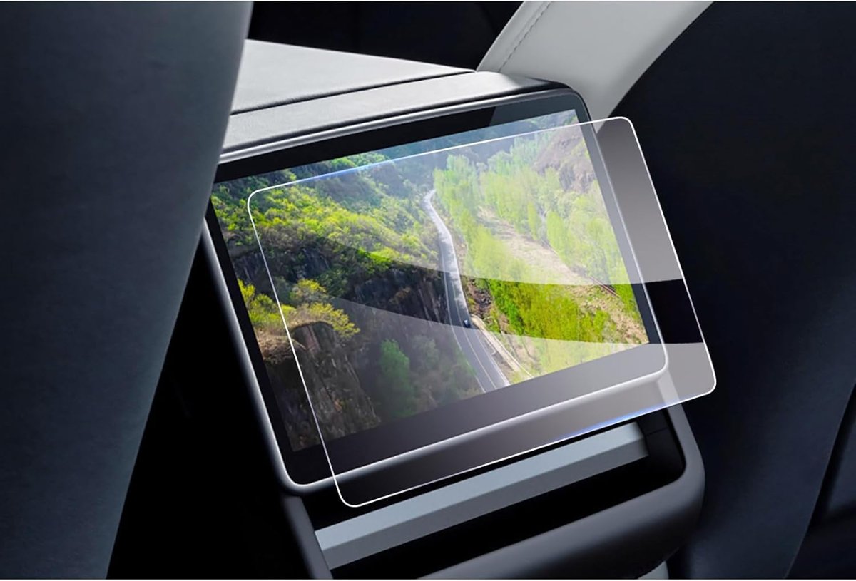 Tesla Model Y 2025 15,4 inc Navigasyon ve Arka Yolcu Ekran uyumlu Nano Koruyucu 2li Set