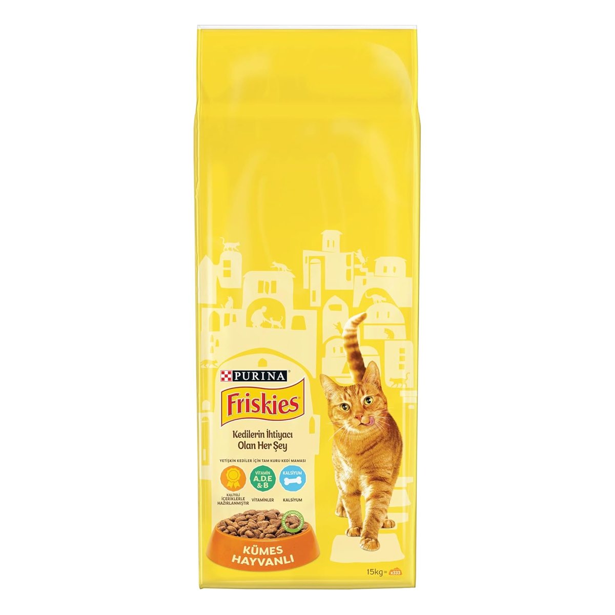 Friskies Yetişkin Kediler İçin Kümes Hayvanlı Kuru Mama 15 Kg