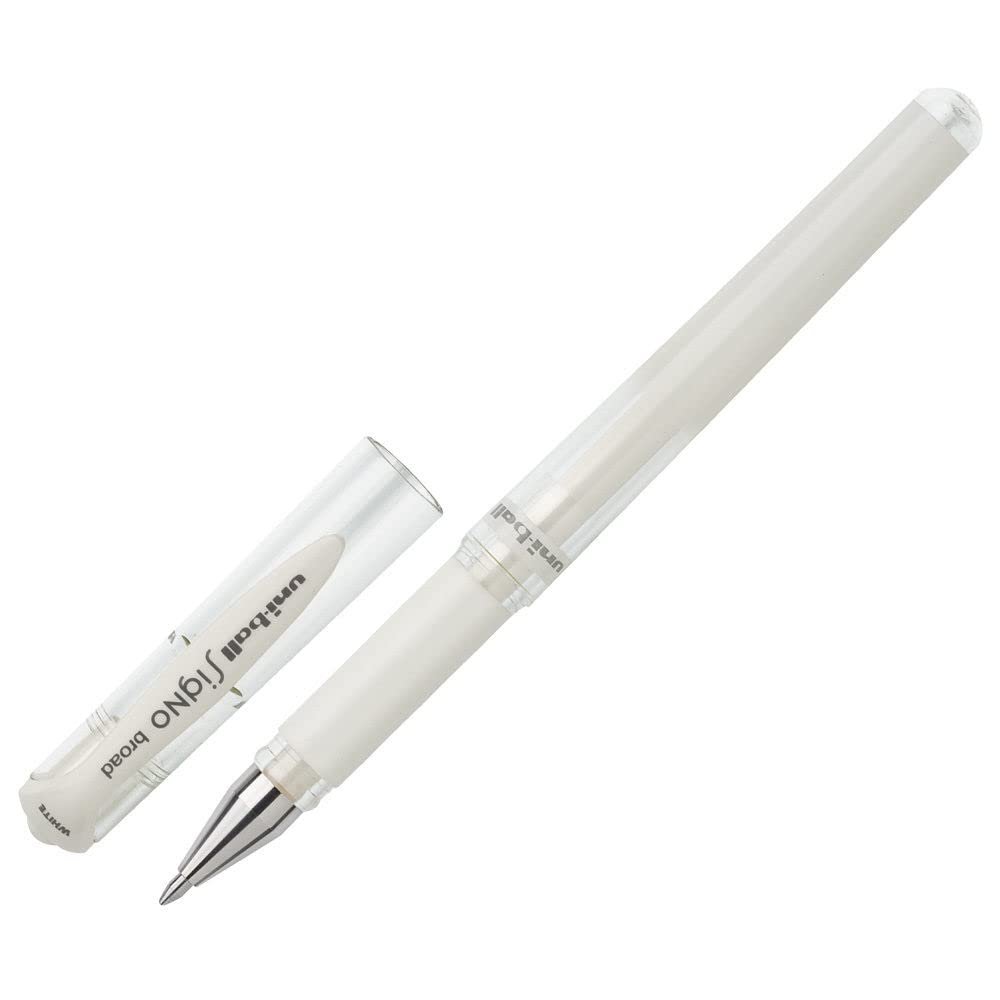 Uni-Ball Um-153 Uniball Signo Broad 1.0 Davetiye Kalemi, 1.0 mm Uç, Beyaz