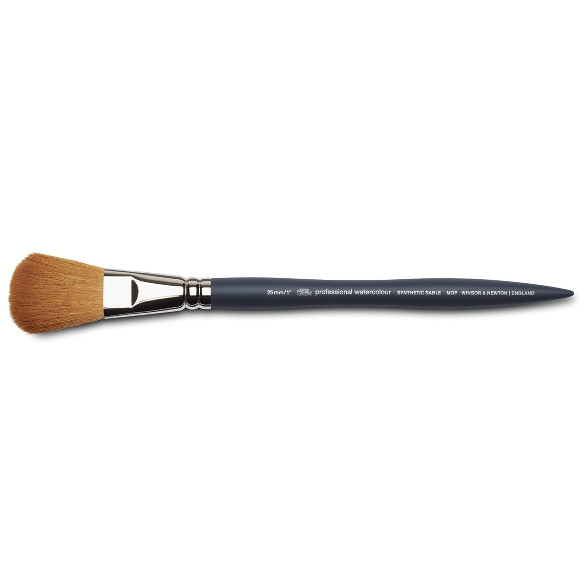Winsor & Newton 5011425 Professional sulu boya fırçası, sentetik lifli sulu boya boyaları için boyama fırçası, ergonomik sap, uzun ömürlü ve şeklini korur, kısa saplı paspas 1 inç