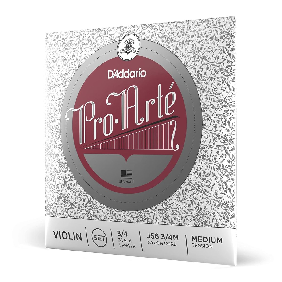 D'Addario J56-3/4M Pro Arte keman tel seti Perlon/Alüminyum 3/4 Medium