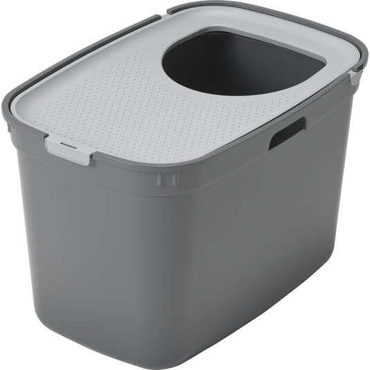 Moderna Top Cat Kapalı Kedi Tuvaleti - Gri/Açık Gri 59 CM