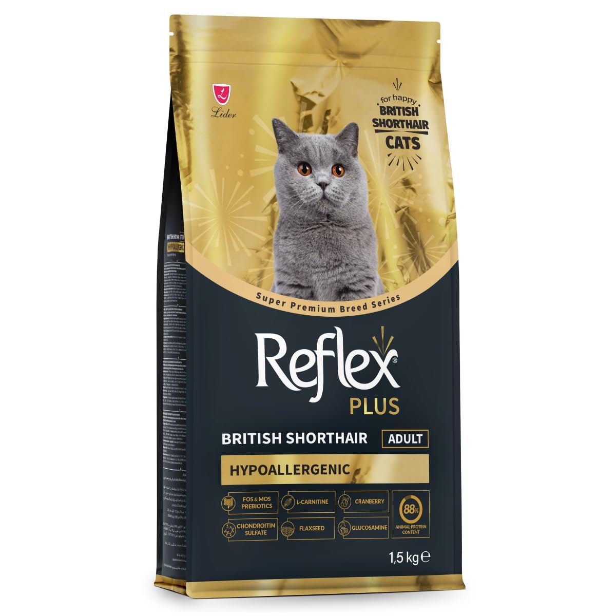 Reflex Plus British Shorthair Yetişkin Kedi Mamasi 1.5 Kg
