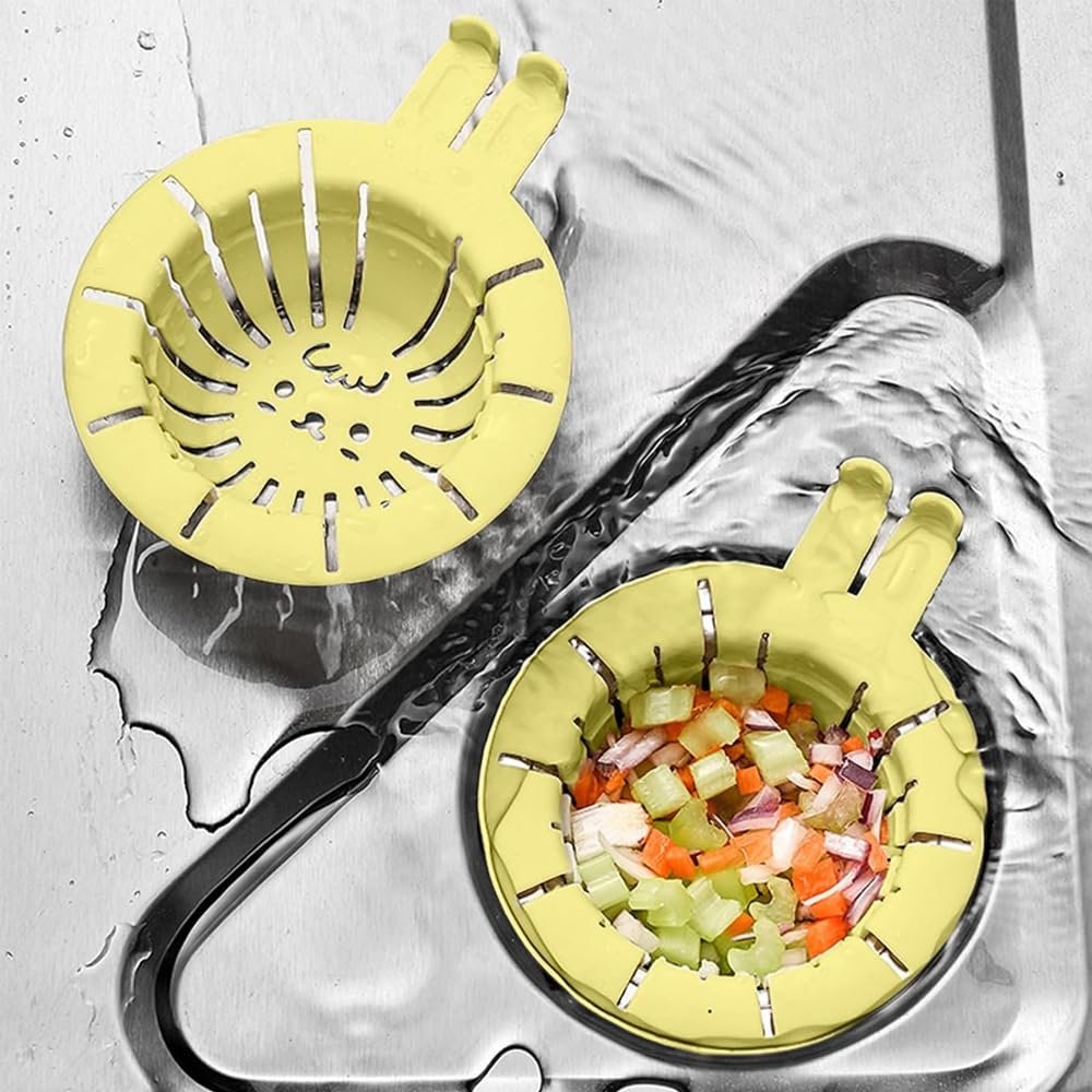 GüncelÇarşı 2 Adet Mutfak Evyesi Süzgeci Mix Renk, Mutfak Lavabo Dreneaj Tahliye Süzgeci, Kolay Temi