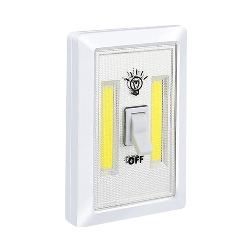 GüncelÇarşı Pille Çalışan Duvar Anahtarı Tipi COB LED Lamba, Kablosuz Dolap İçi Aydınlatma, Mıknatıs