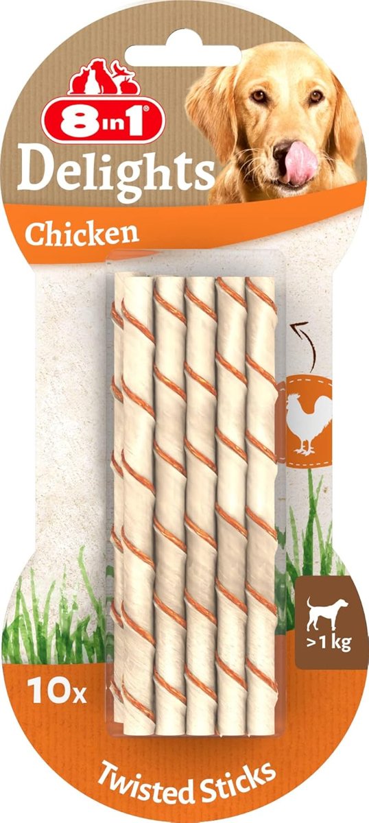 8in1 Delights Twisted Sticks 55 Gram