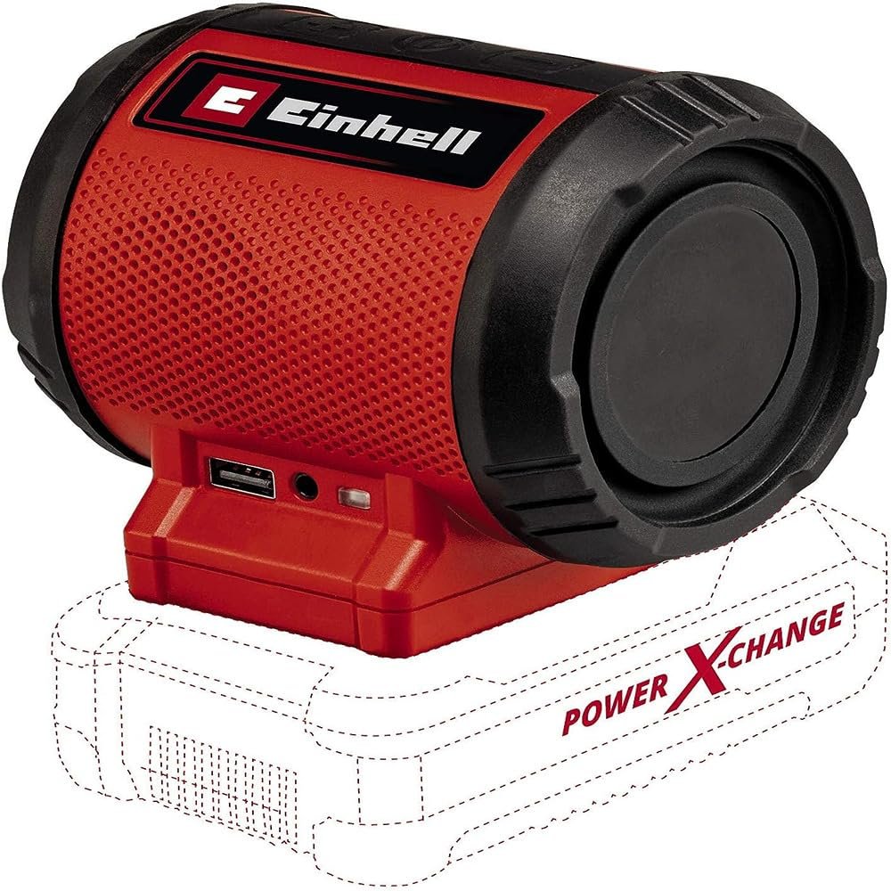 Einhell Akülü Hoparlör TC-SR 18 Li BT - Solo Power X-Change (Lityum-İyon, maksimum 85 dB, Bluetooth, AUX/USB girişi, sezgisel kontrol paneli, akü ve şarj cihazı dahil değildir) - 4514150