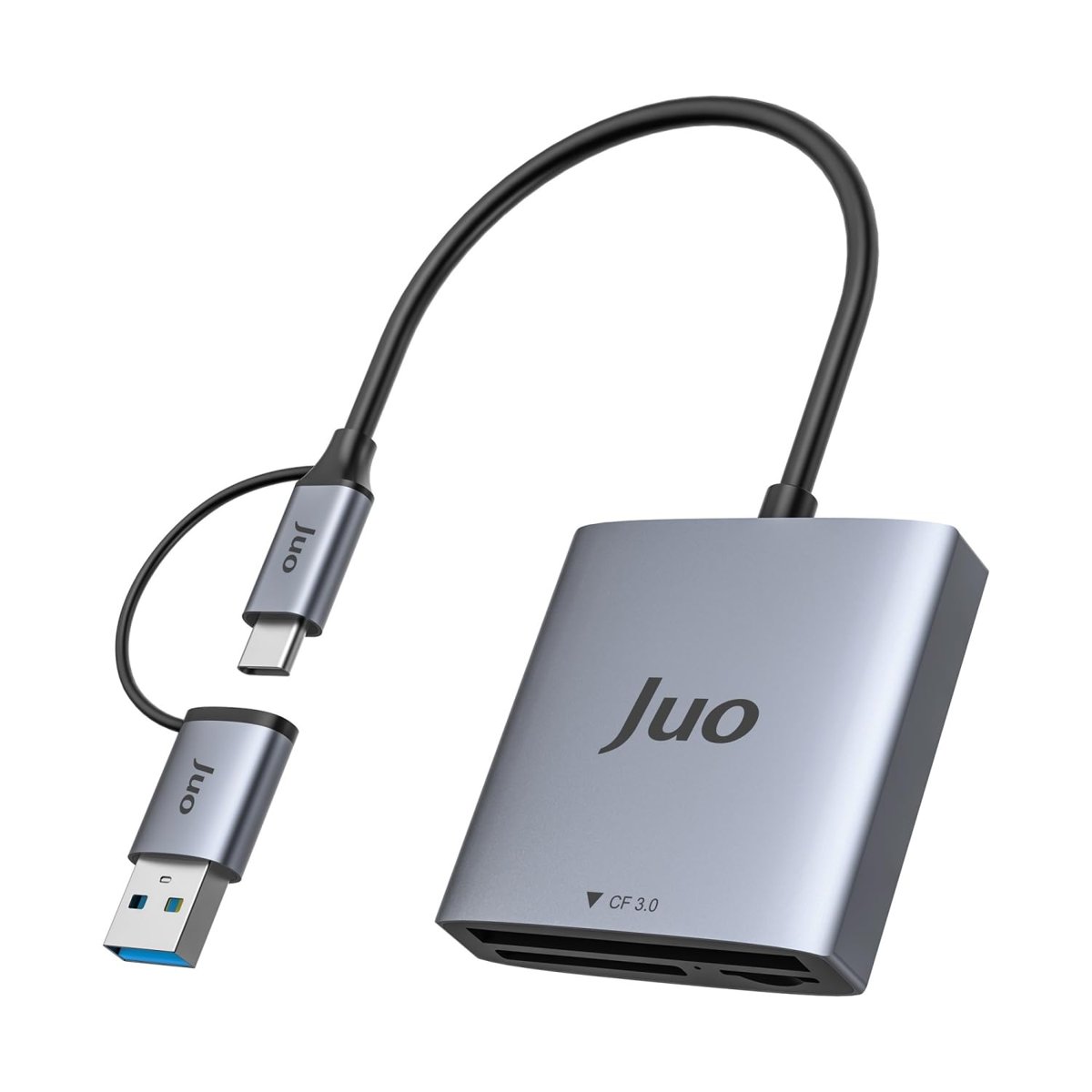 Juo USB 3.2 ve Type-C 3'ü 1 Arada SD/CF/TF Micro SD Hafıza Kart Okuyucu