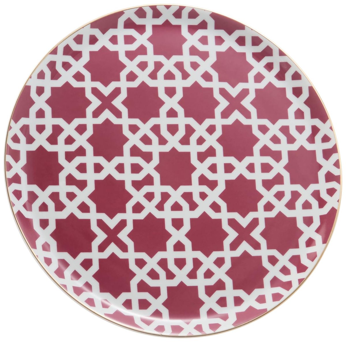 Porland Morocco Desen5 Fuşya Düz Tabak 28cm