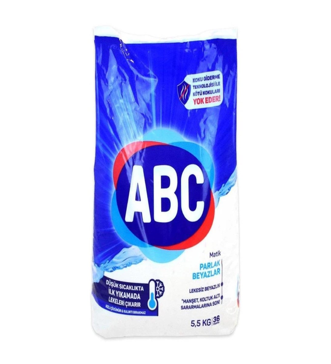 ABC DETERJAN Matik Parlak Beyazlar Toz Çamaşır Deterjanı 5,5 kg
