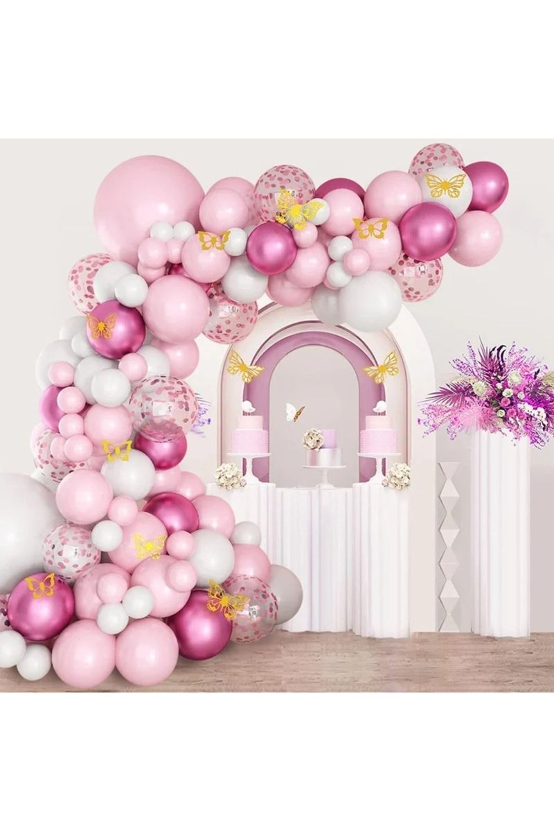 Pembe Balon Çelenk Kemer Kiti