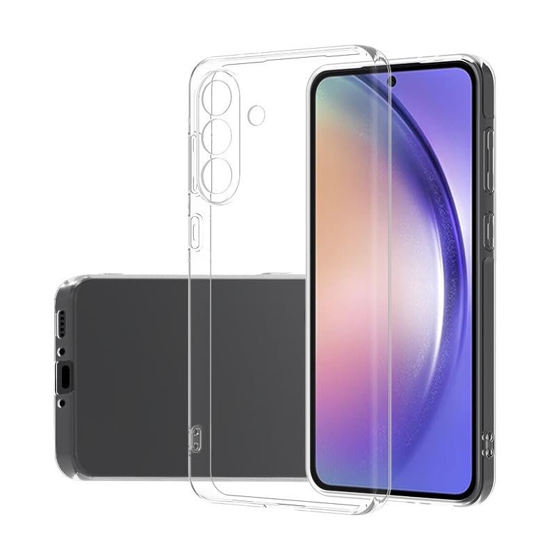 Zore Galaxy ile uyumlu A56 Kılıf Zore Süper Silikon Kapak Şeffaf