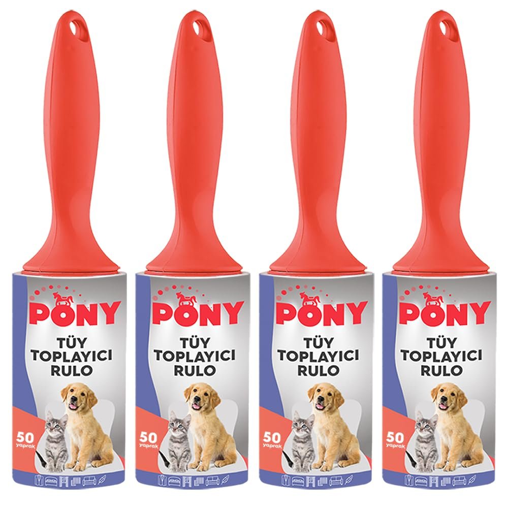 PONY TÜY TOPLAYICI RULO 4 LÜ SET KEDİ KÖPEK
