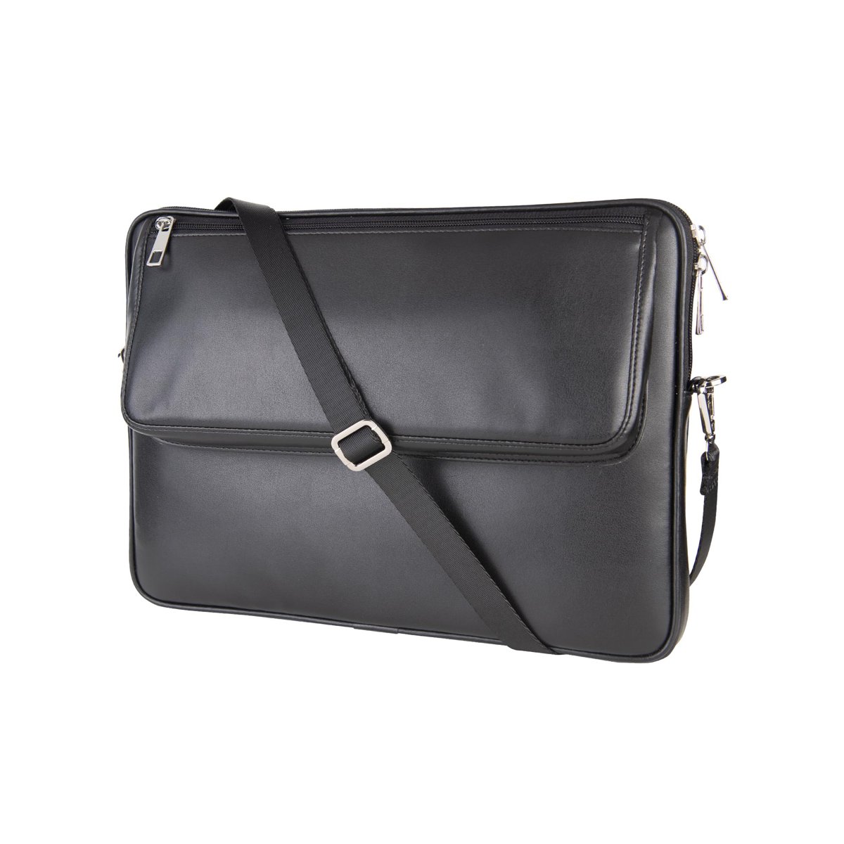 2K S.Deri Laptop Çantası,Tablet Çantası,13.3'' inç,Vegan,Omuz ve Valiz Askılı,Aksesuar ve Evrak Cepli,24 * 34 * 2 cm.,Siyah