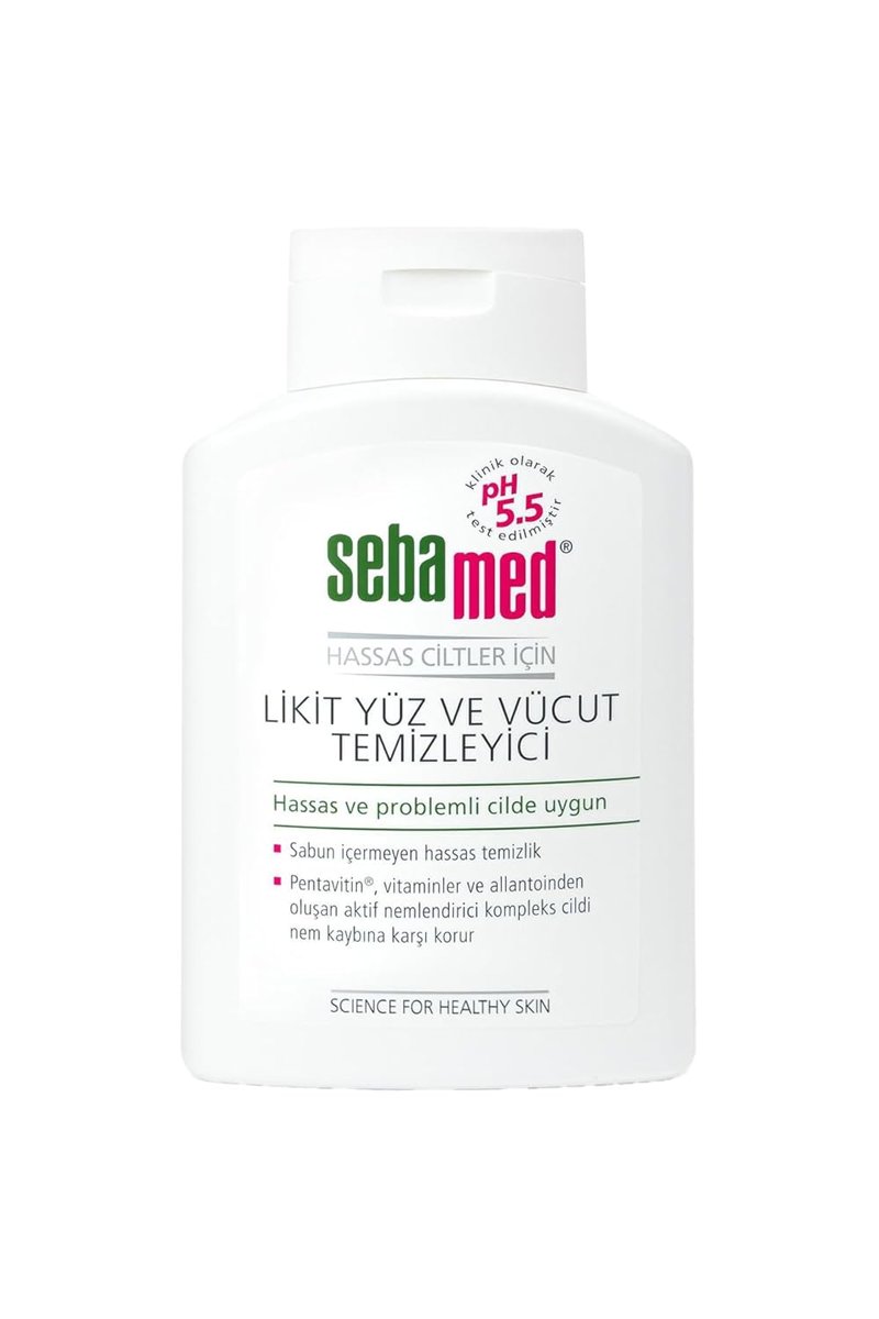 Sebamed Hassas Ciltler İçin Pentavitin Nemlendirici Etkili Yüz ve Vücut Temizleme Jeli 200 ml