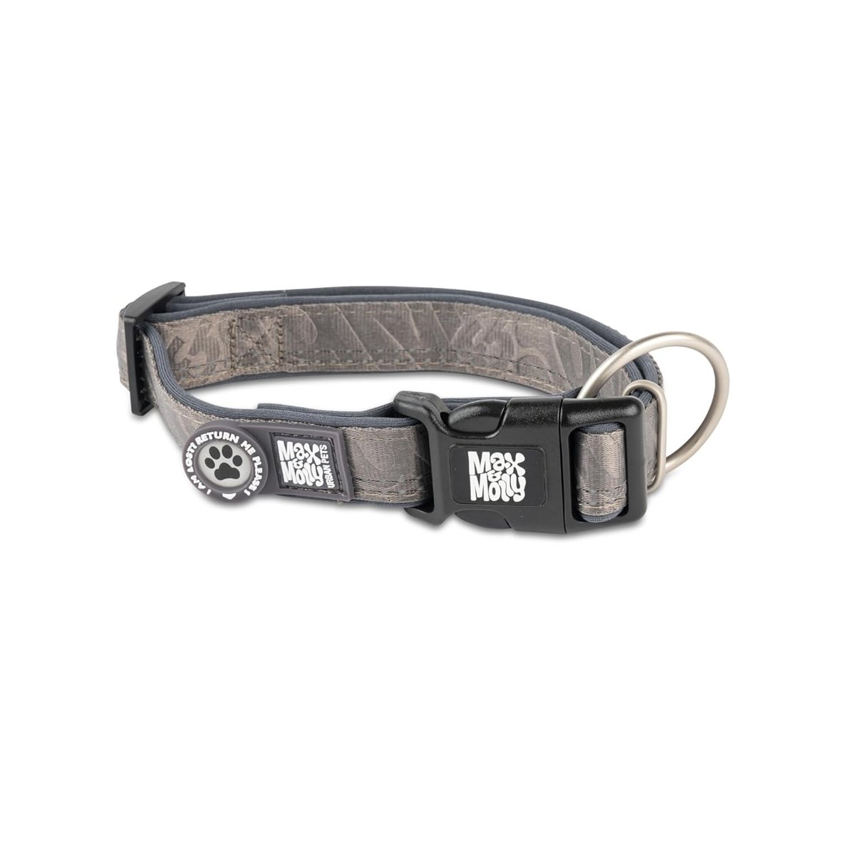 Max  Molly Urban Pets Matrix 2.0 Akıllı Künyeli Köpek Boyun Tasması – Güvenli ve Konforlu Tasma (Stone, L)